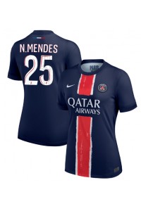 Fotbalové Dres Paris Saint-Germain Nuno Mendes #25 Dámské Domácí Oblečení 2024-25 Krátký Rukáv